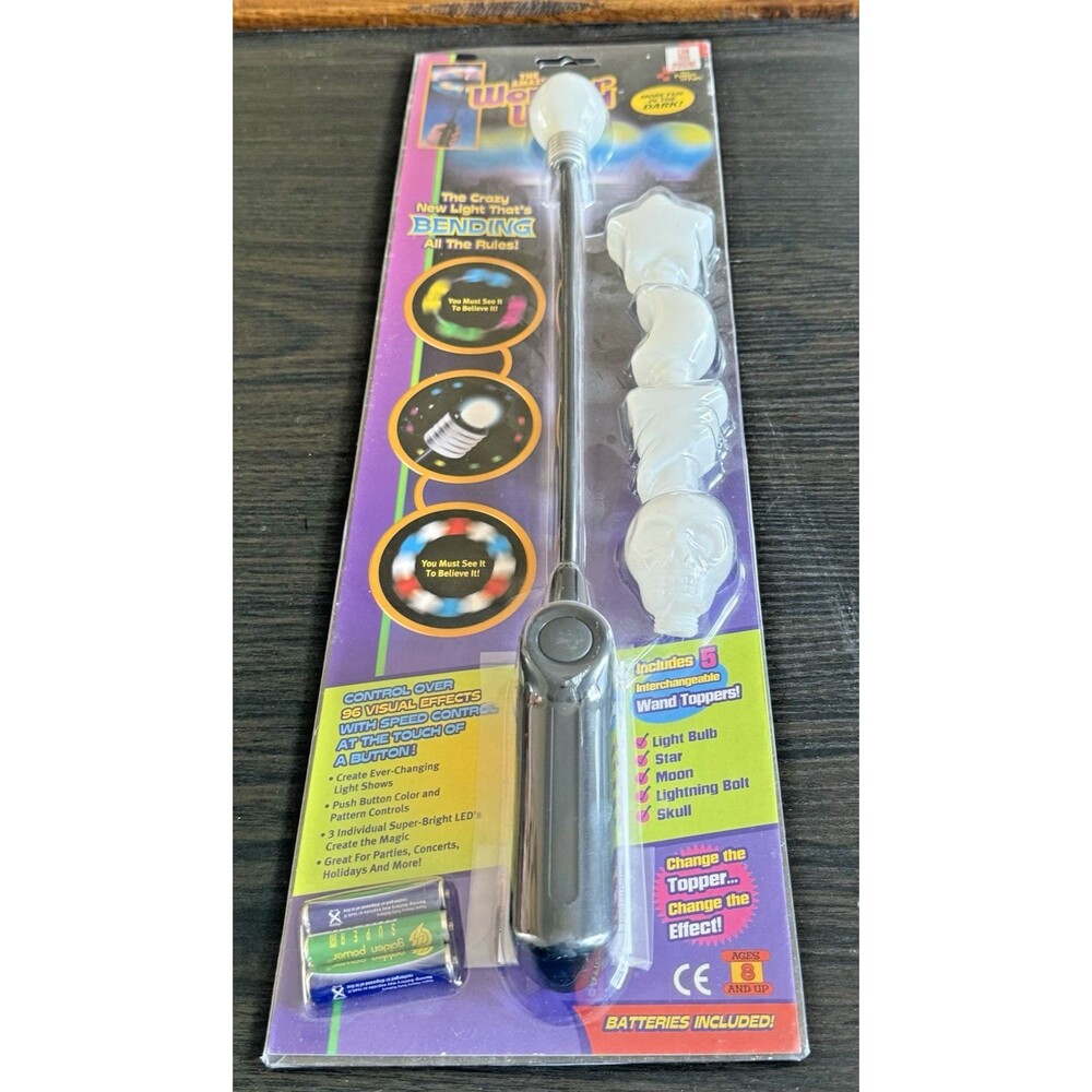 The Amazing Wonder Wand" Light-Up Toy Iinterchangeable Toppers NEW - Picture 5 of 9